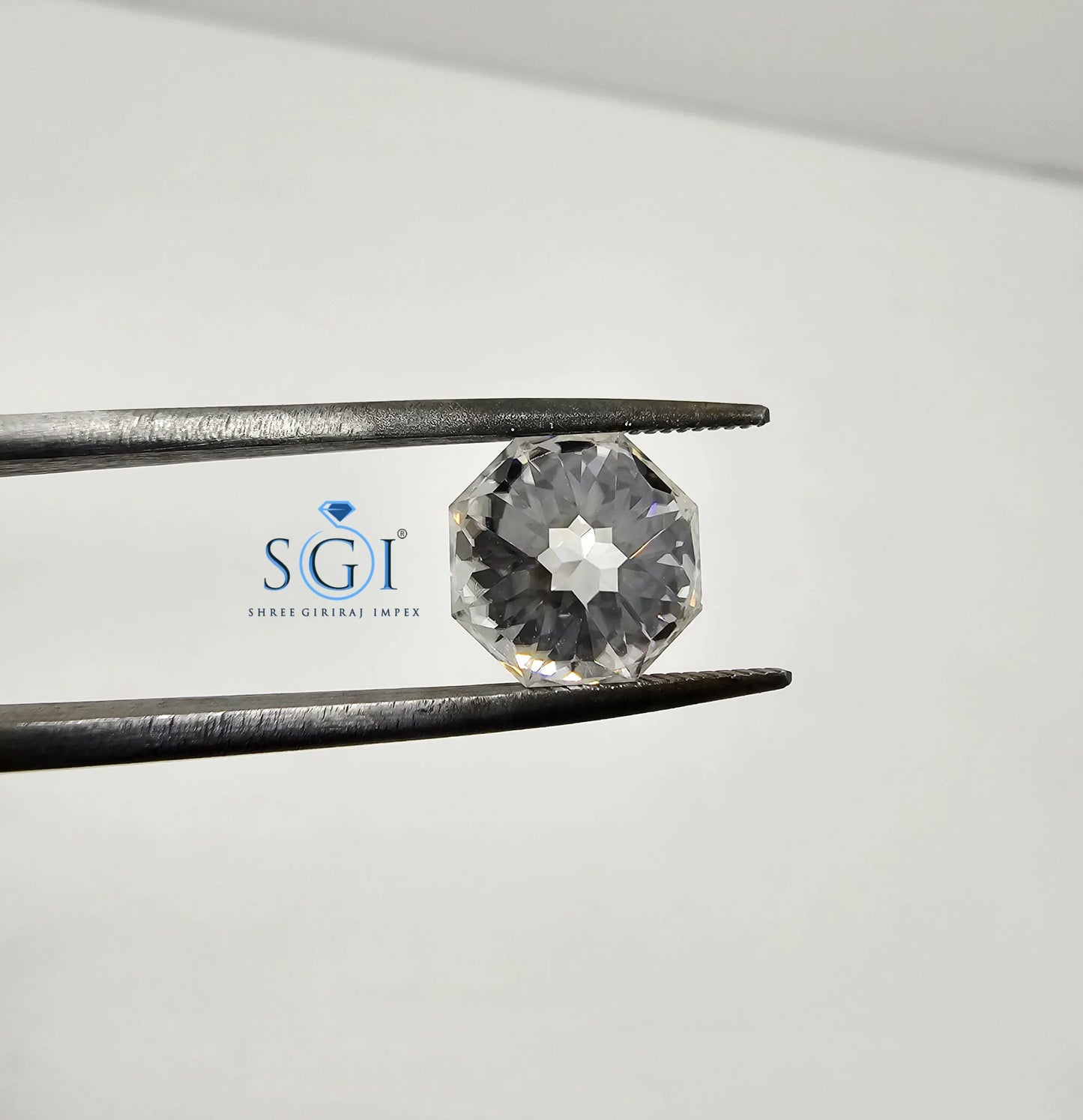 4.04 Ct Octagonal Modified Brilliant Cut White Moissanite Diamond Ideal for Fine Jewellery Settings