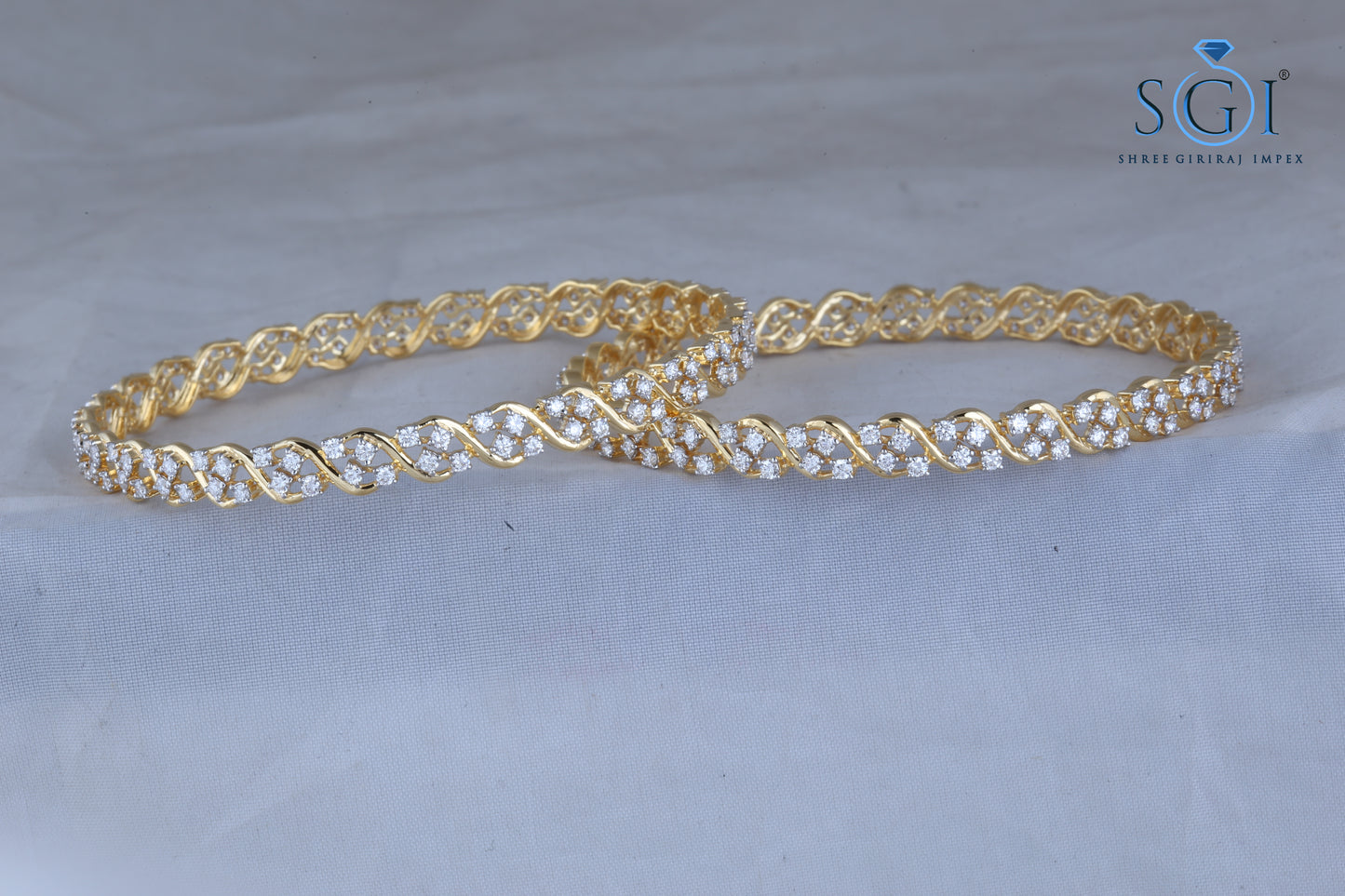 12ctw Round Brilliant Cut Moissanite Diamond Bangles, Indian Bangles Set, Traditional Bangles For Womens,Engagement Bridal Jewelry, 14K Gold Diamond Bangles