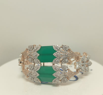5.22ctw Round White (EF VVS VS) Lab Grown Diamond Bracelet with 14k Rose Gold