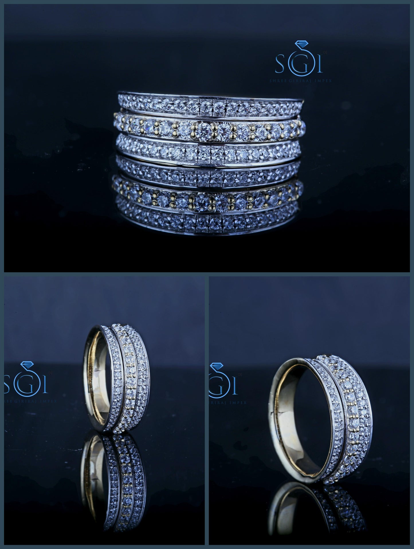 1.90ctw Round White EF VVS VS Lab Grown Diamond Ring Band With Yellow Gold Wedding Partywear Gift For Her Christmas gift