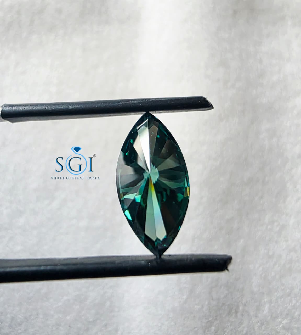 3.40 CT 7x14mm Green Marquise Shape Moissanite | Premium Lab Created Loose Gemstone