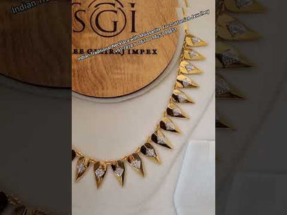 Indian Traditional 22k Gold  Necklace with Moissanite Diamond