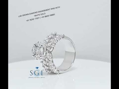 3ctw Lab Grown Diamond propose Ring With White Gold Loving one for gifts.