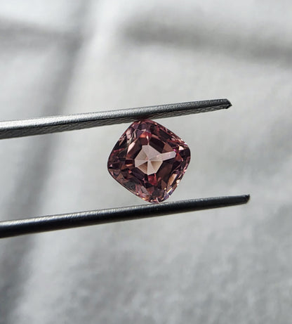 1.80 CT Padparadscha Color Lab-Grown Sapphire 7mm Cushion Cut Loose Gemstone for Custom Fine Jewelry
