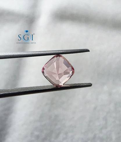 1.80 CT Padparadscha Color Lab-Grown Sapphire 7mm Cushion Cut Loose Gemstone for Custom Fine Jewelry