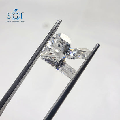 8mm R Alphabet White Moissanite Stone D Color VVS1 Custom Jewelry Gemstone