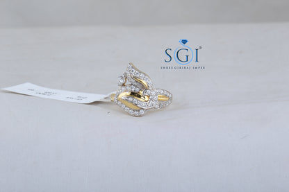 0.30ctw EF VVS VS Lab Grown Round Cut Diamond Heavy Ring Collection For Ladies, Latest Style High Quality Ring, 18K Yellow Gold Real Gold Diamond Rings
