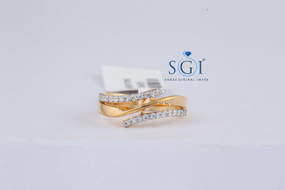 0.30ctw Round EF VVS VS Lab Grown 18KT Yellow Gold Diamond Ring, Women Traditional Ring