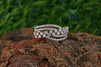 1.5ctw Round EF VVS VS Lab Grown Diamond  14k Yellow Gold Diamond Jewelry, Beautiful Real Diamond Gold Ring, Women's Party Wear Ring Collection