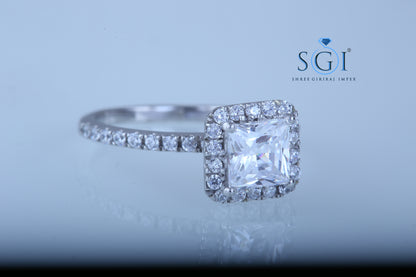 2ctw Moissanite Diamond Wedding Ring