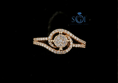 1ctw Round EF VVS VS Lab Grown Diamond solitaire Fabulous Illusion Set Round Women Bridal Ring