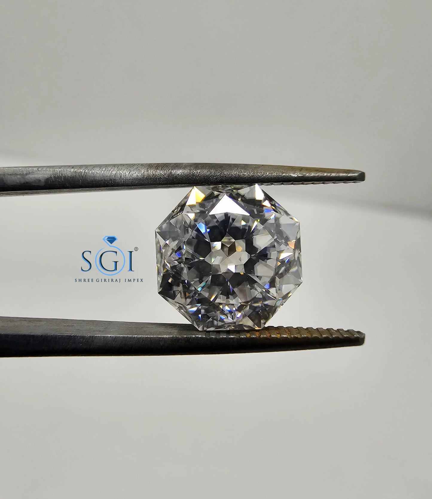 4.04 Ct Octagonal Modified Brilliant Cut White Moissanite Diamond Ideal for Fine Jewellery Settings
