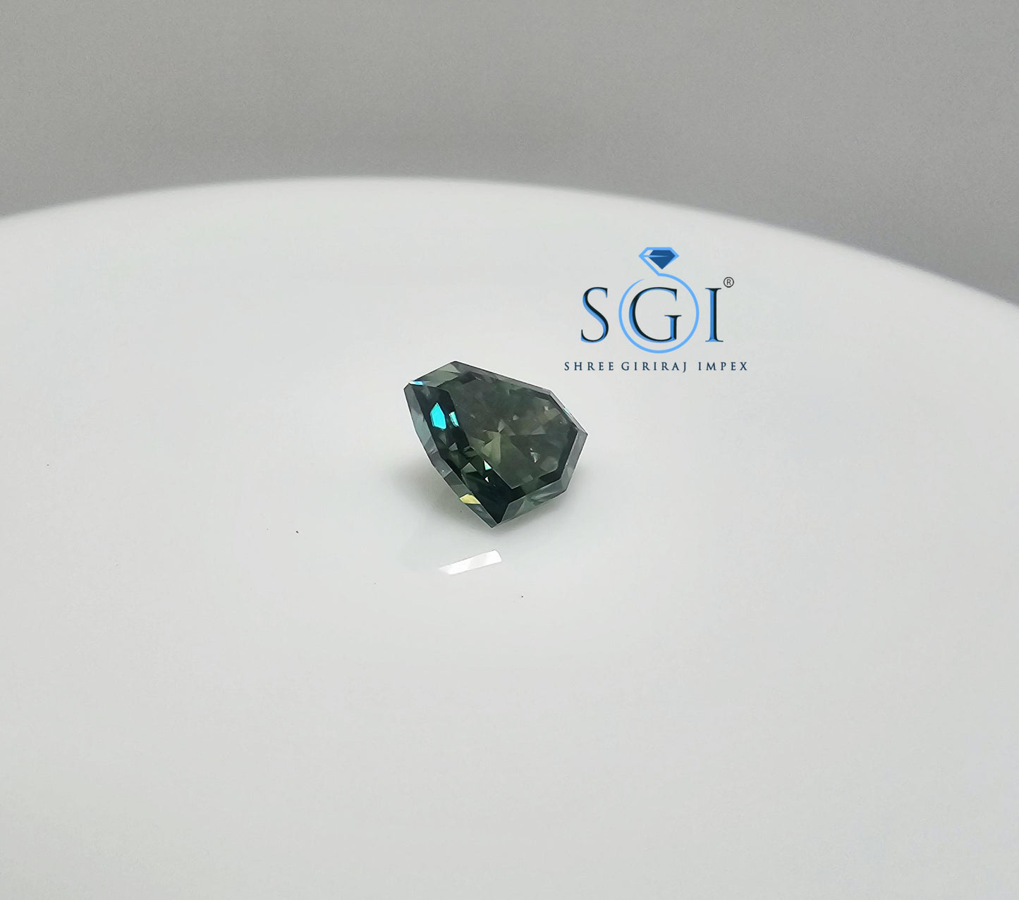 2ct Fancy Shield Green Moissanite Diamond – Ideal for Custom Rings, Pendants & Earrings