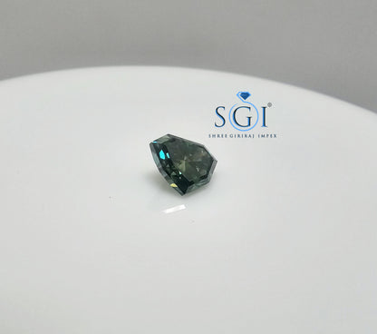 2ct Fancy Shield Green Moissanite Diamond – Ideal for Custom Rings, Pendants & Earrings