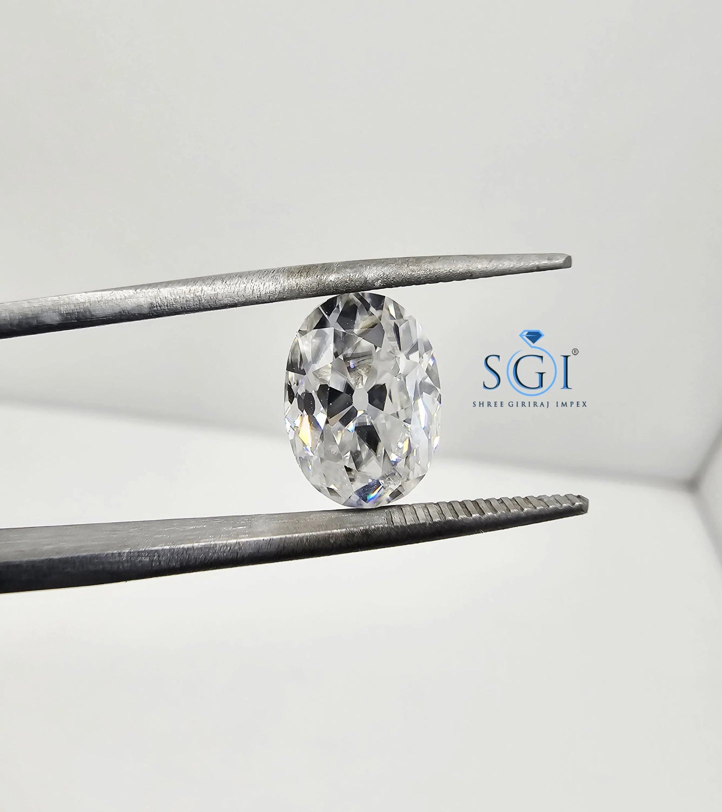 3.25CT Old European Cut Oval Moissanite | 8x11mm Loose Stone | Vintage Style Diamond Alternative