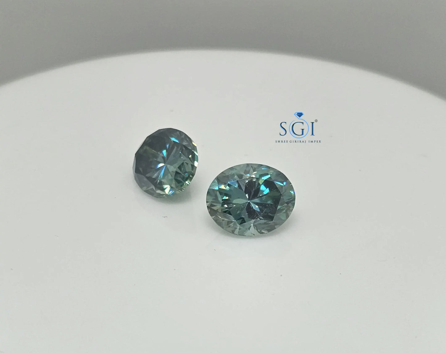 Natural Green Oval Moissanite – 8.40 Carat Total Weight Loose Stones for Rings or Pendants