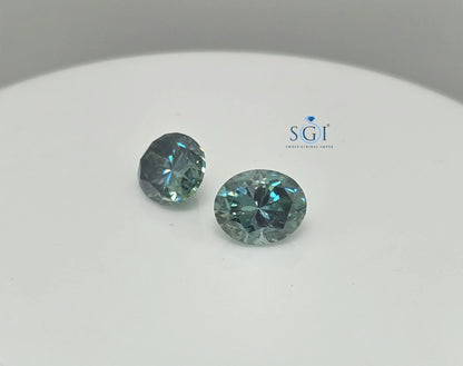 Natural Green Oval Moissanite – 8.40 Carat Total Weight Loose Stones for Rings or Pendants