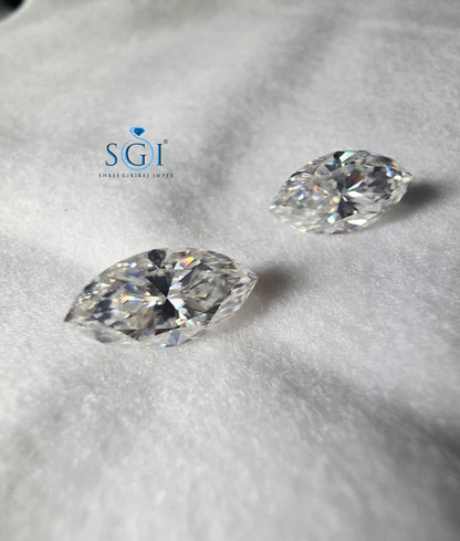 7.80 CT Fancy Marquise Moissanite Loose Stone 8x16mm | Lab Created Gemstone for Custom Jewelry