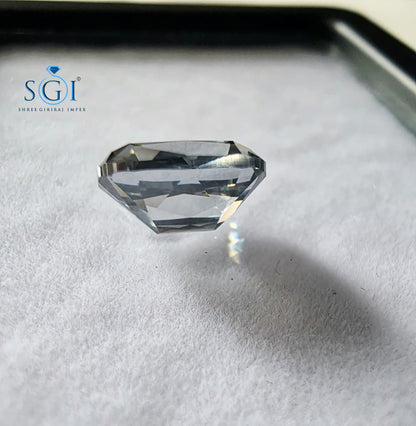 3 CT Grey Elongated Cushion Moissanite 10x7mm | Old European Cut Lab Created Loose Gemstone