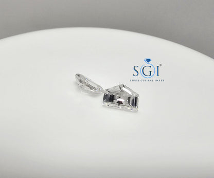 2.20ctw Square & Half Moon Moissanite Diamonds: Elegant Jewelry Design