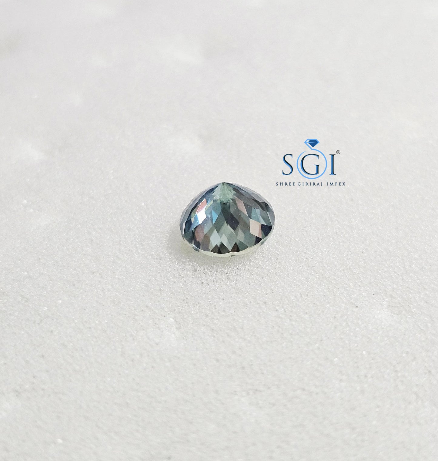 3.85ct Round Dark Blue Moissanite: VVS1 Gemstone for Jewelry Making