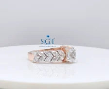 2.5ctw Moissanite Rose Gold Engagement Ring: Fancy Cut DE VVS