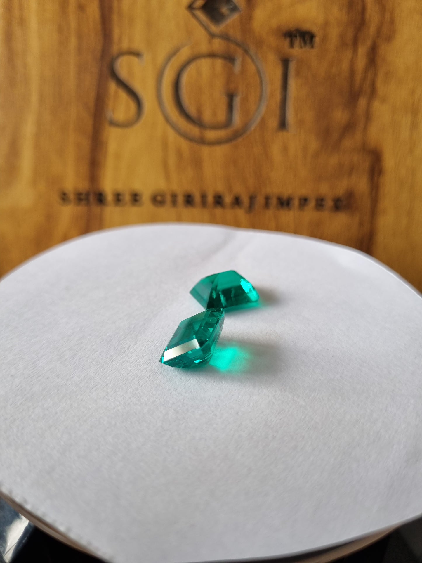 6 ct each Synthetic (Lab Grown) Green Emerald For Jewellery Settings