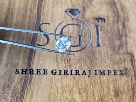 5.10 ct White Old Mine Ascher Shape Moissanite Diamond For Jewellery Settings