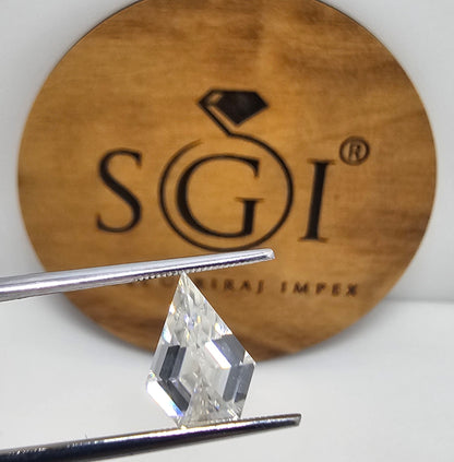 3ct Shild cut White D vvs1 Moissanite Diamond for Jewellery setting
