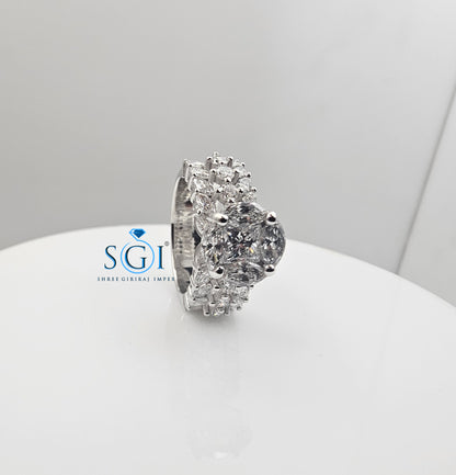 3ctw Lab Grown Diamond propose Ring With White Gold Loving one for gifts.