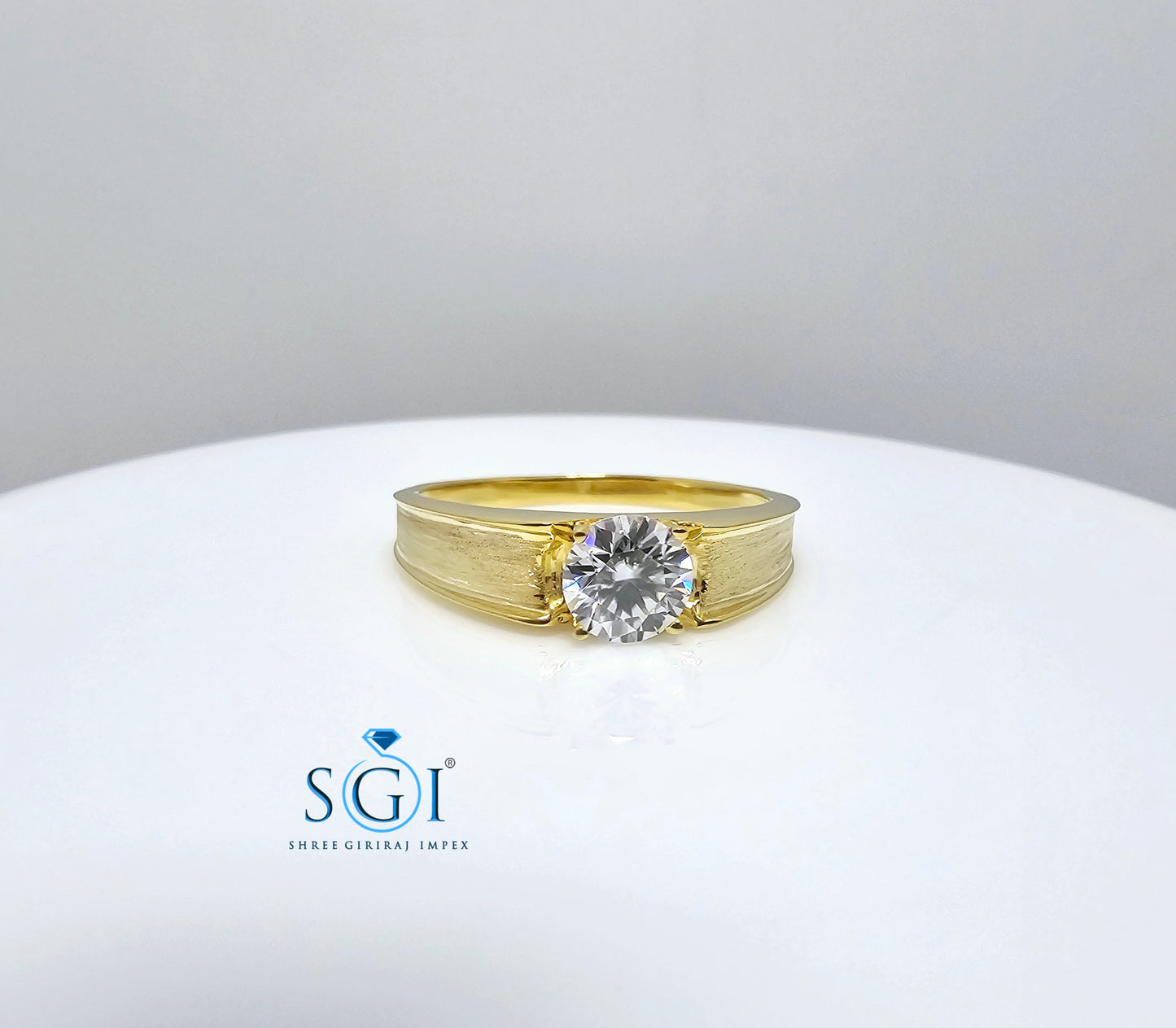 1ct E VS1 Lab Grown Diamond Solitaire Yellow Gold Ring For Engagement,  Wedding, propose