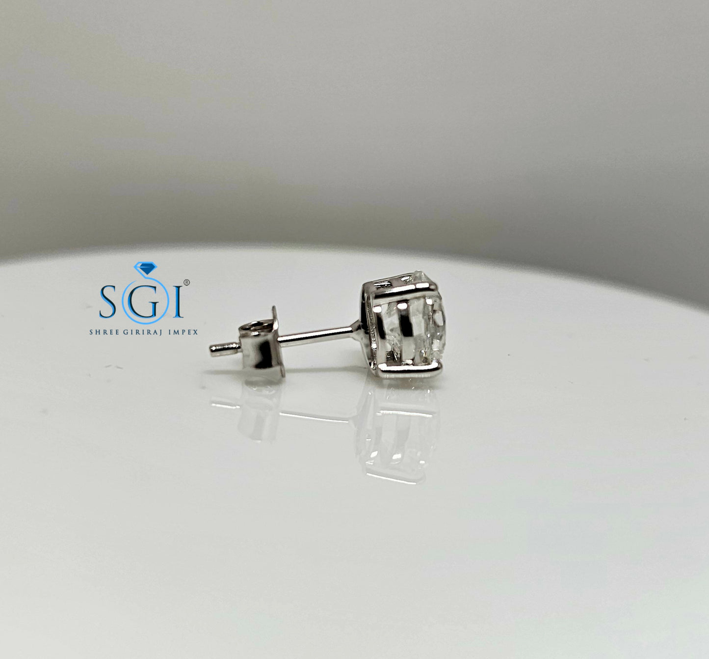 2ct E VS1 Lab Grown Diamond Ear Stud For Man's with Push Back Setting Engagement Wedding Gifts for him