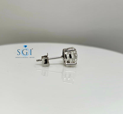 2ct E VS1 Lab Grown Diamond Ear Stud For Man's with Push Back Setting Engagement Wedding Gifts for him