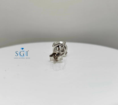 2ct E VS1 Lab Grown Diamond Ear Stud For Man's with Push Back Setting Engagement Wedding Gifts for him