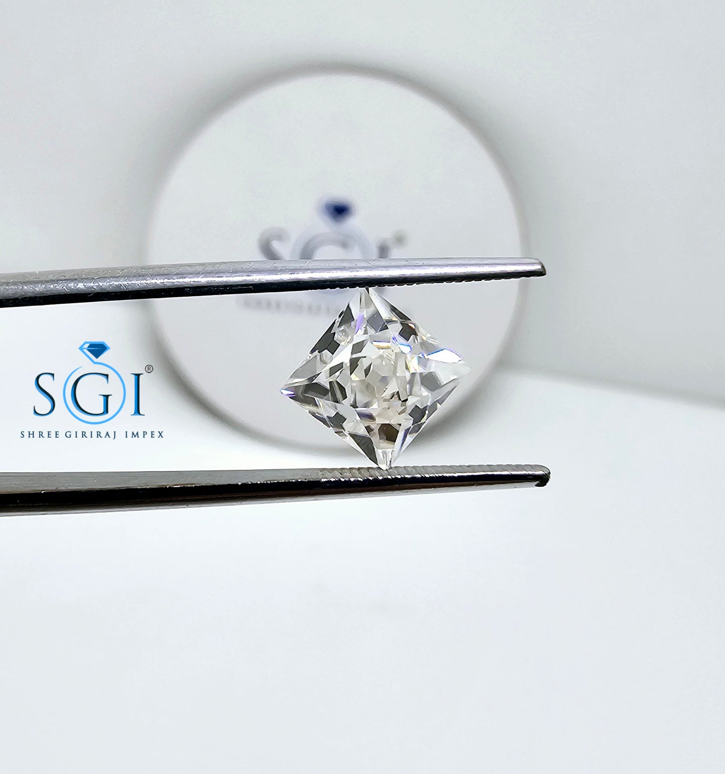 2.05ct old mine Princess shape Moissanite Diamond For Jewellery Settings