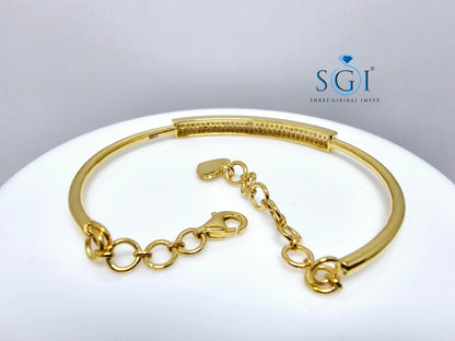 0.90ctw Small Size Lab Grown Diamond Customise Bracelet with Yellow Gold Luxurious Bracelate
