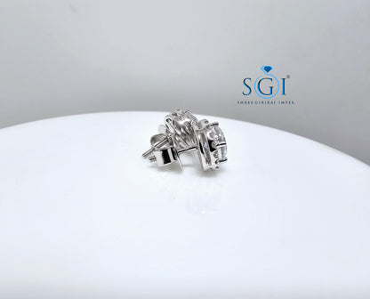 2.30ctw Round Lab Grown Diamond Ear Studs with precious look Luxurios Studs