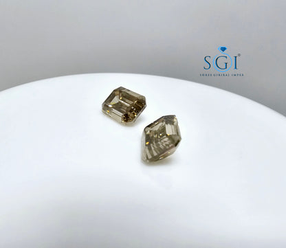 10.5ct Emerald Coffy Color Moissanite Diamond Best For Jewellery Settings