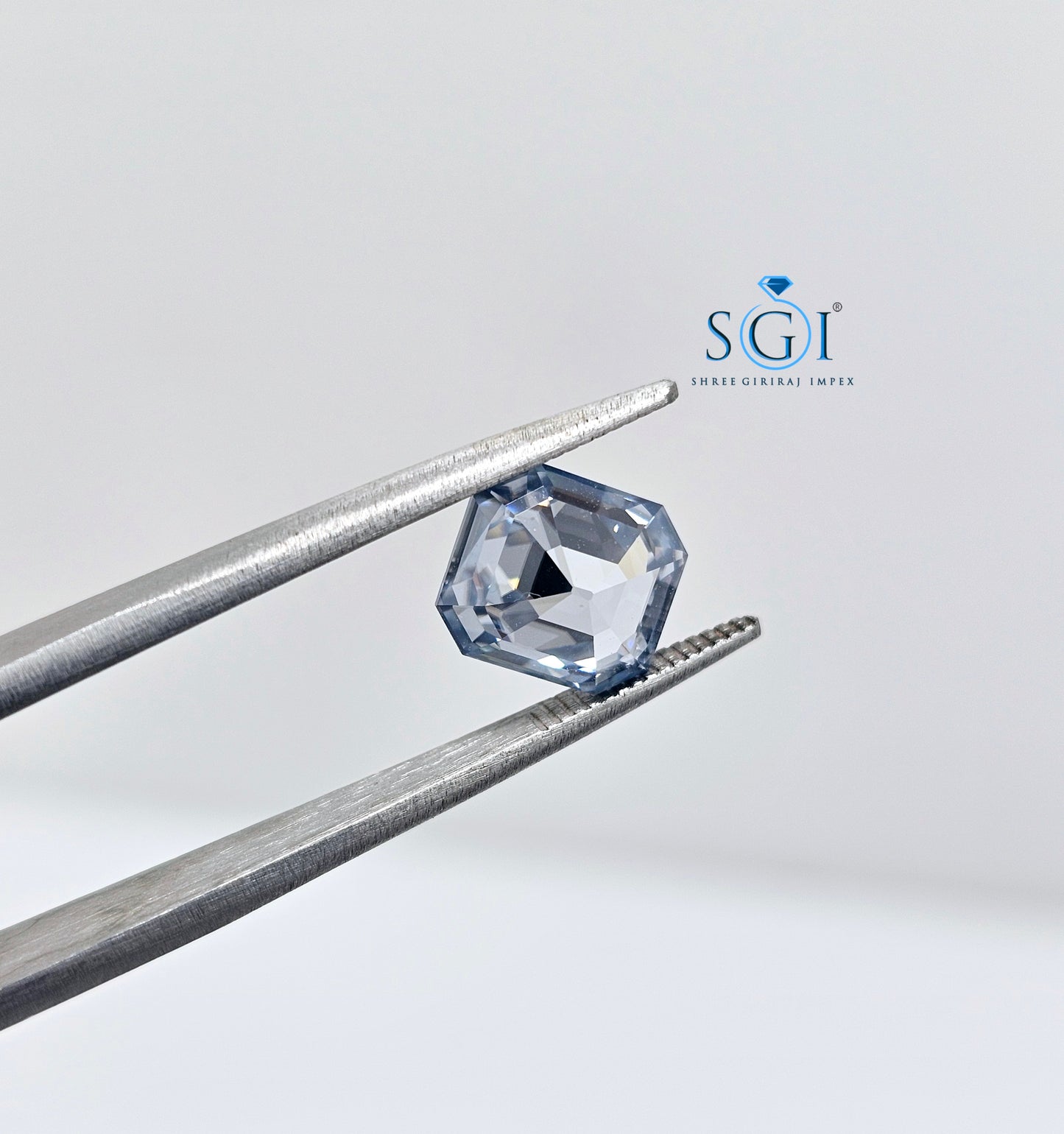 Intense Blue Emerald shape Moissanite Diamond Best For Jewellery Settings