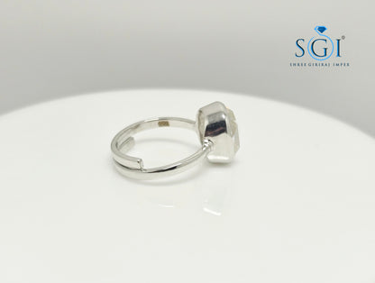 Rose Cut Cushion Shape Moissanite Diamond Luxurious Engagement Ring