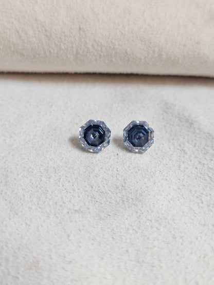 8mm 4.40ctw Hexagon Intense Blue Moissanite – Unique Gem for Elegant Jewelry