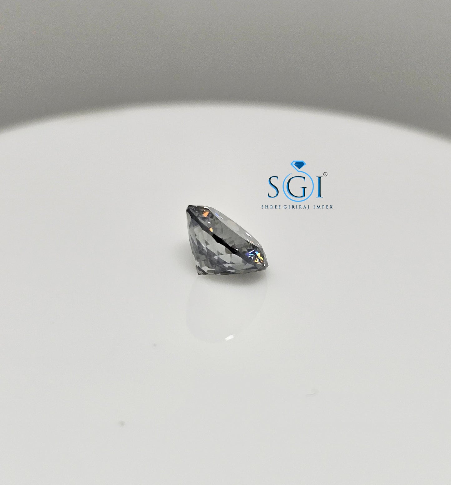 10mm Round Grey Moissanite Diamond 3.80ct – VVS1 Clarity for Custom Jewelry