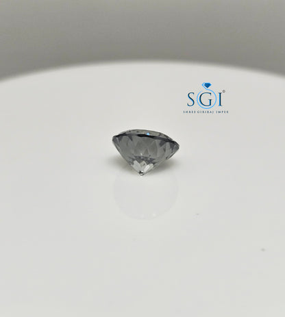 10mm Round Grey Moissanite Diamond 3.80ct – VVS1 Clarity for Custom Jewelry