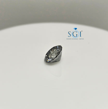 10mm Round Grey Moissanite Diamond 3.80ct – VVS1 Clarity for Custom Jewelry