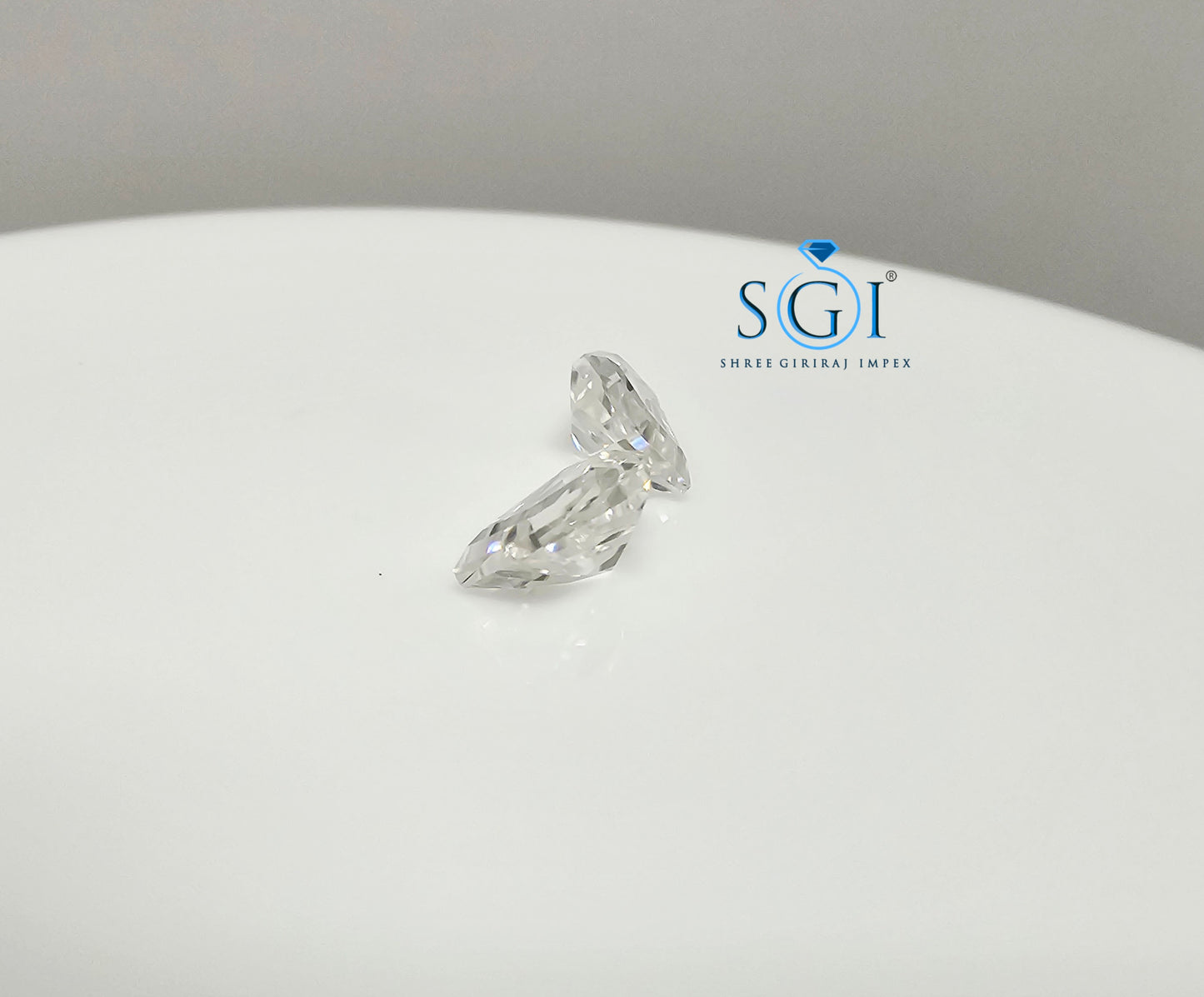 2.20ctw Square and Half Moon Cut White Moissanite Diamonds Perfect for Elegant Jewelry Designs
