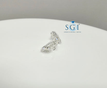 2.20ctw Square and Half Moon Cut White Moissanite Diamonds Perfect for Elegant Jewelry Designs