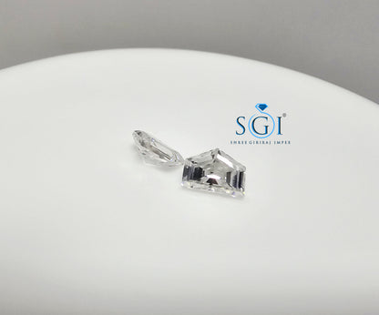 2.20ctw Square and Half Moon Cut White Moissanite Diamonds Perfect for Elegant Jewelry Designs