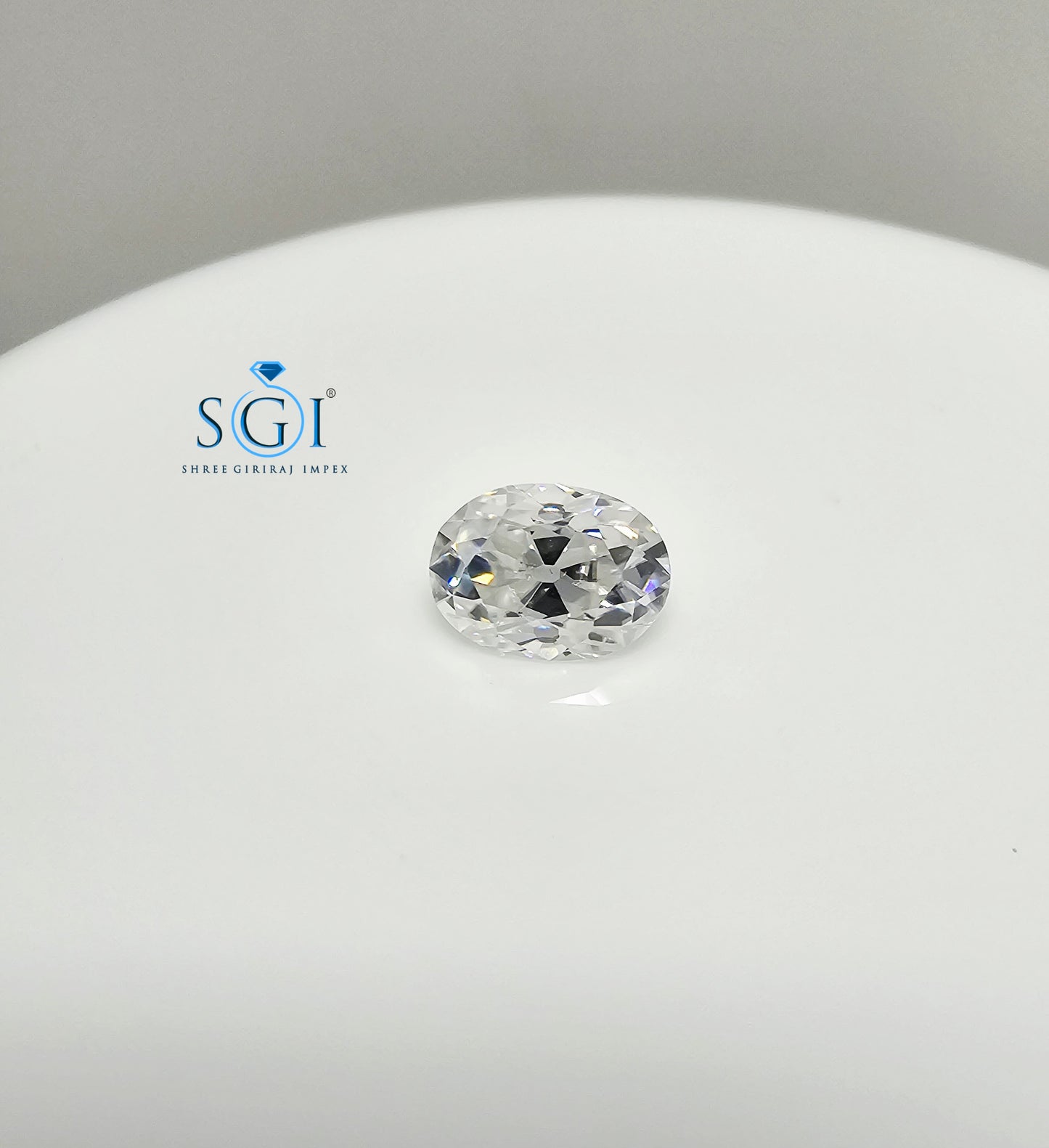 3.25CT Old European Cut Oval Moissanite | 8x11mm Loose Stone | Vintage Style Diamond Alternative