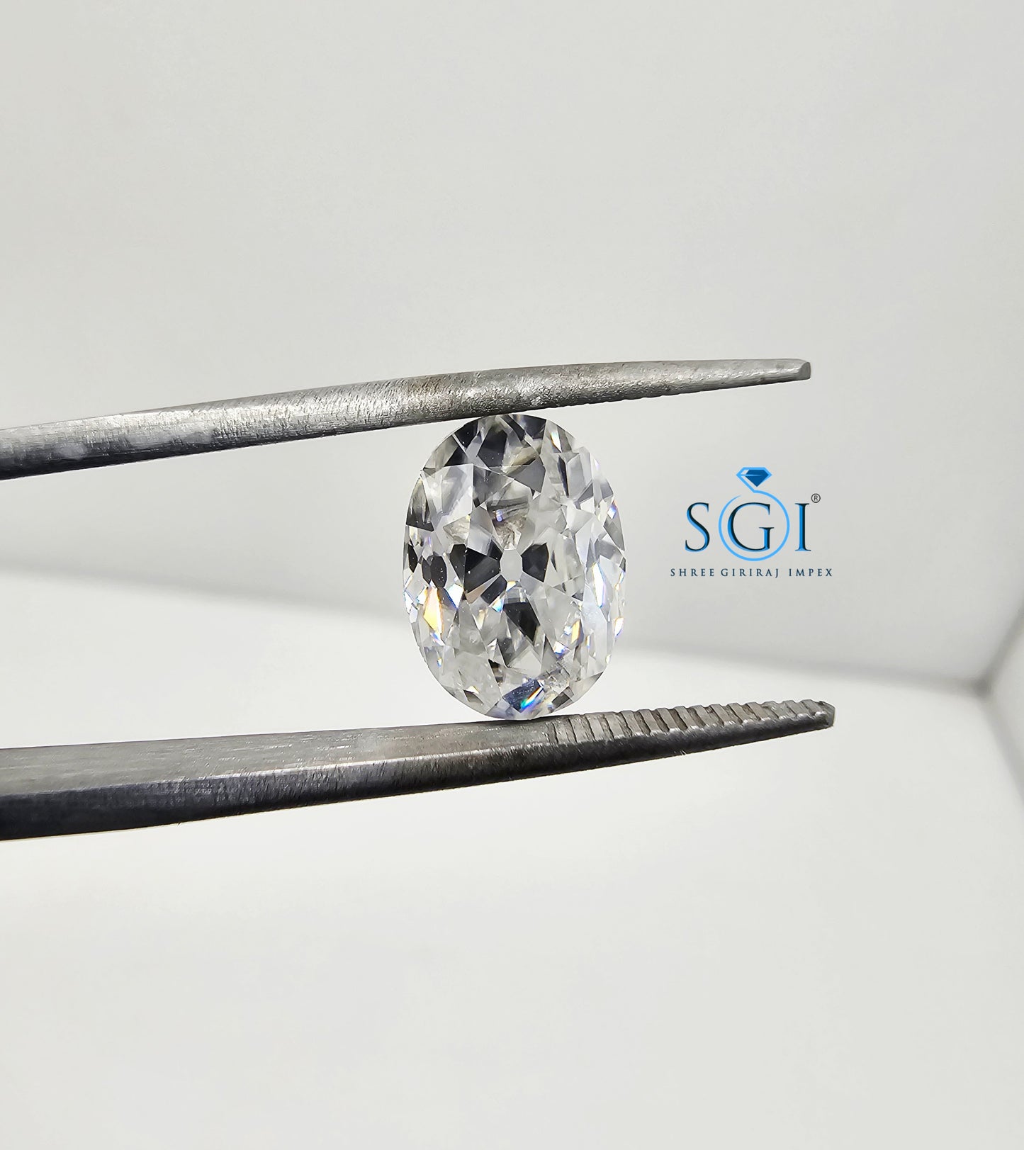 3.25CT Old European Cut Oval Moissanite | 8x11mm Loose Stone | Vintage Style Diamond Alternative