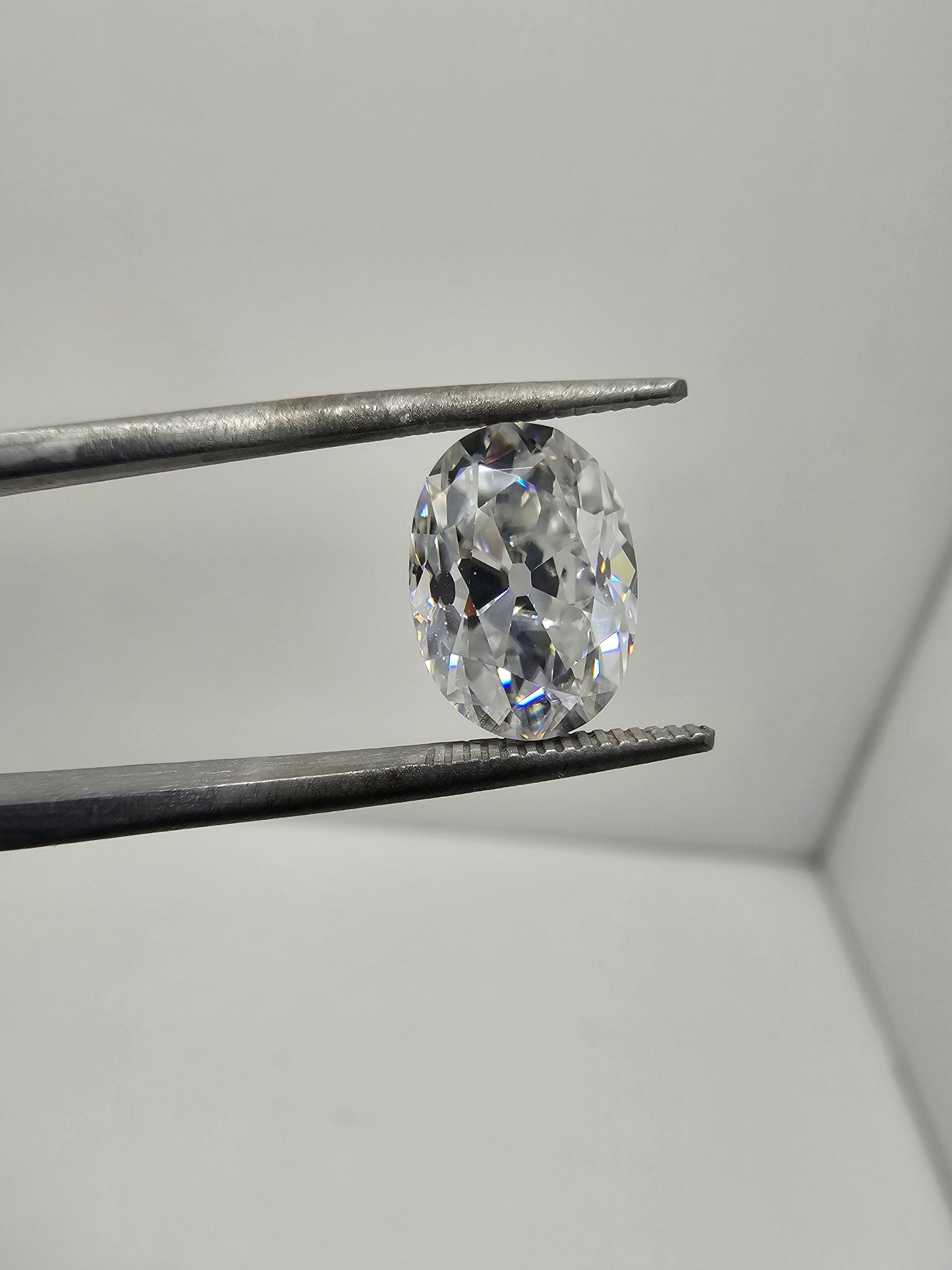 3.25CT Old European Cut Oval Moissanite | 8x11mm Loose Stone | Vintage Style Diamond Alternative
